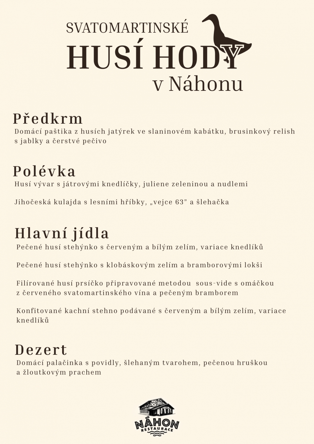 Svatomartinské husí hody v Náhonu